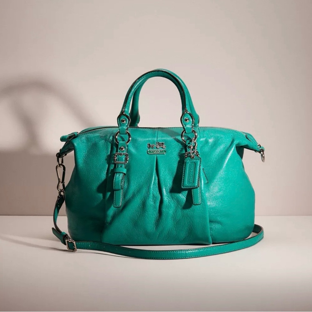 Coach Madison Juliette Jade Leather Satchel (Style 21222)